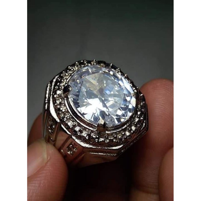 CINCIN BATU PERMATA KECUBUNG ES CUTTING OVAL SUPER ISTIMEWAH