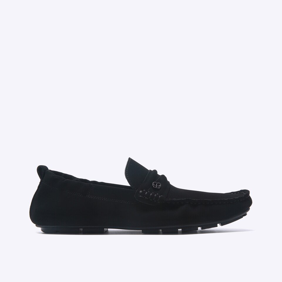 EM88 SEPATU SLIP ON EVERBEST PRIA ORIGINAL CASUAL KULIT BRANDED HITAM