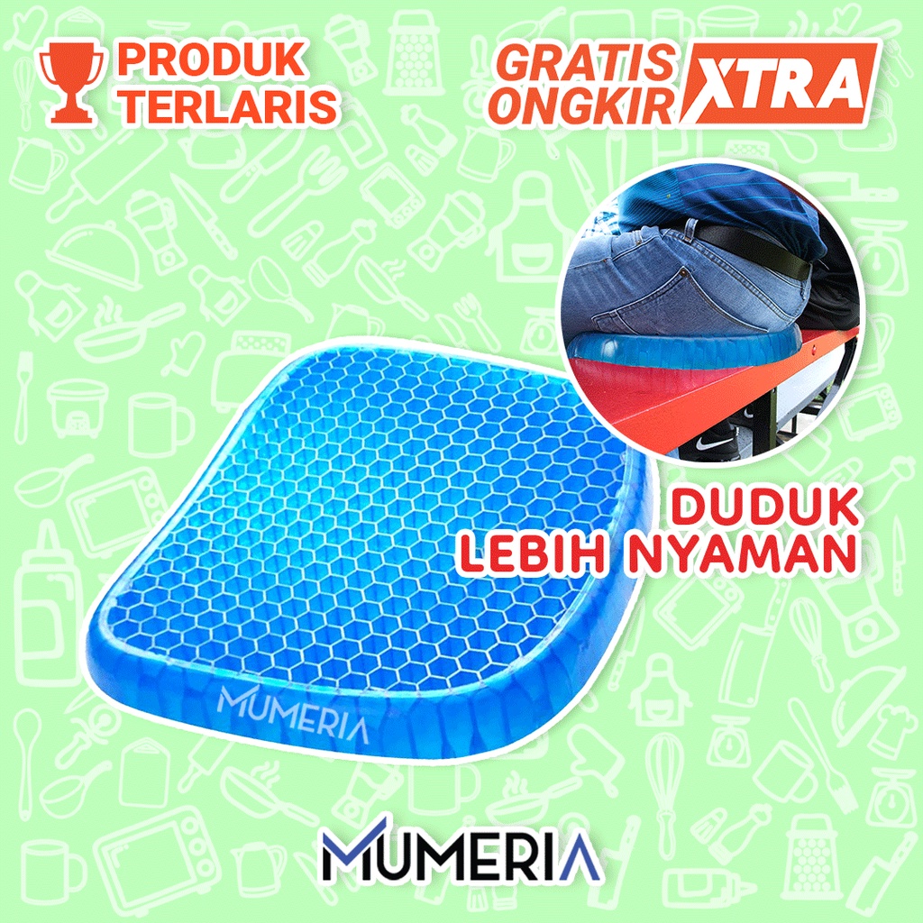egg sitter bantal gel silikon alas bantalan duduk kursi kantor sofa mobil honeycomb support cushion