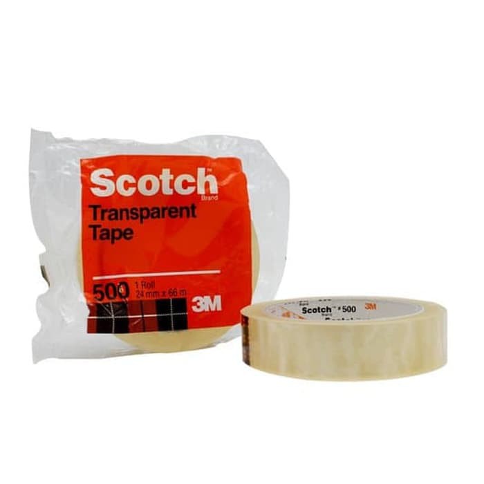 

SOLASI BENING 3M SCOTCH 500 24 MM X 66 M ISOLASI SOLATIP SELOTIP TAPE BAGUS