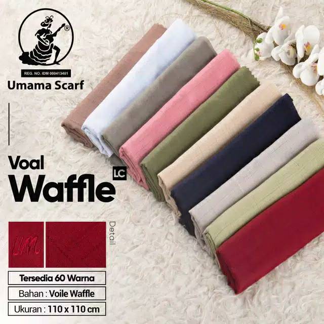 Hijab segiempat umama voal waffle laser cut