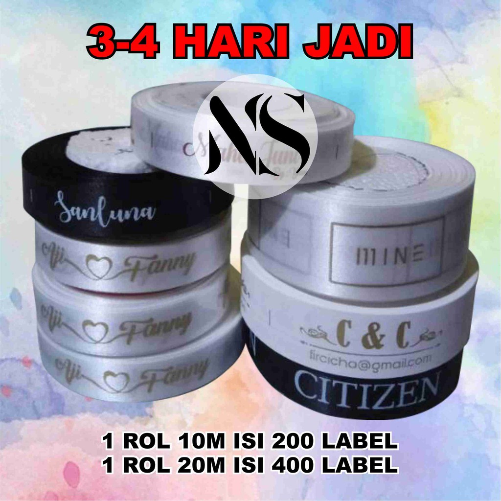 

LABEL SATIN / LABEL HIJAB / LABEL BAJU / LABEL CUSTOM DESAIN BAHAN SATIN IMPORT HALUS