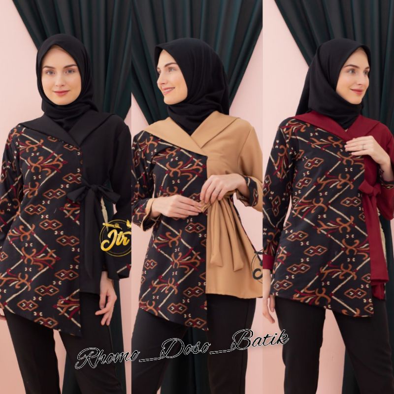 BAJU BATIK WANITA MODERN MONALISA GENES M,L,XL,XXL asli PEKALONGAN