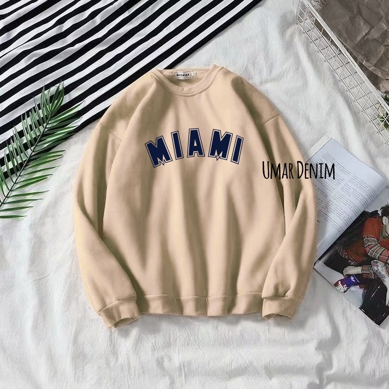 Outwear Sweater Wanita Motif Simpel Terbaru Bahan Fleece Tebal