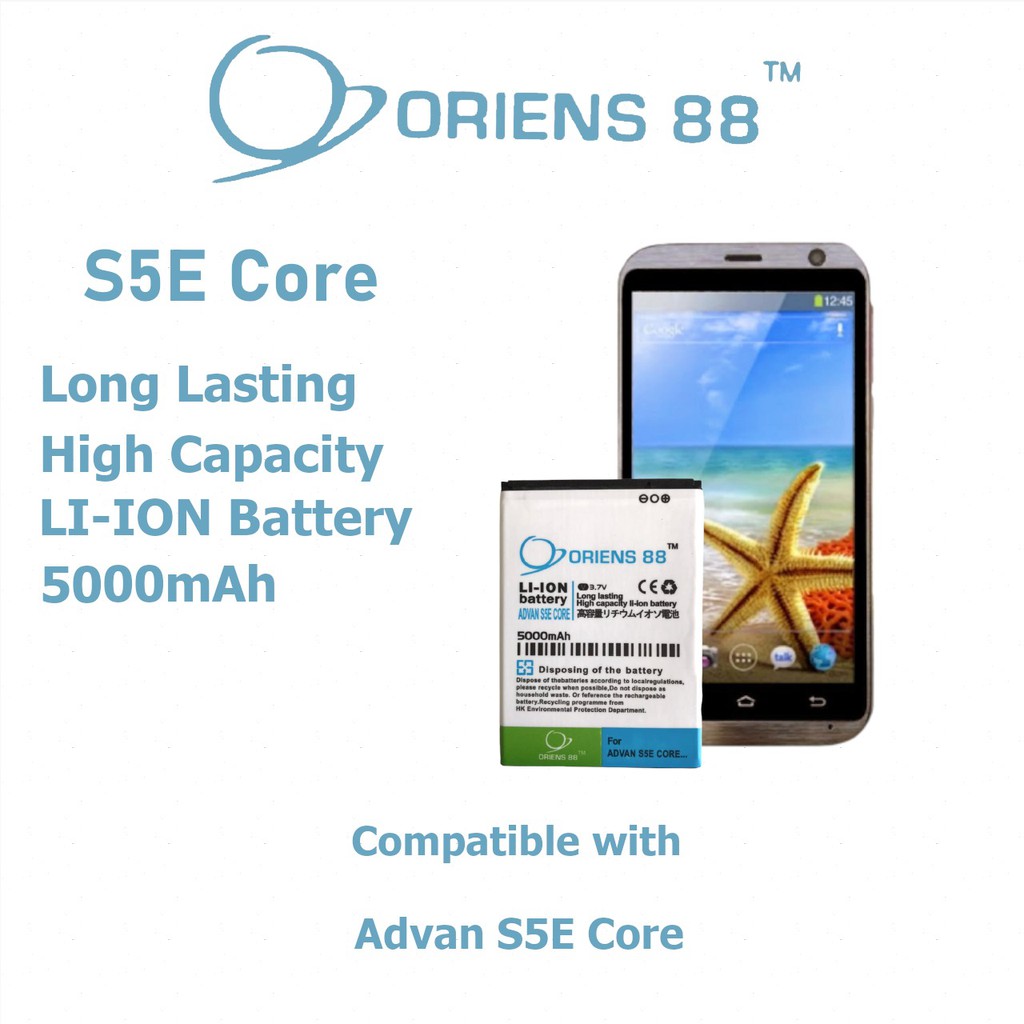 (P) Baterai batre battery Advan S5E core double power/IC ORIENS88