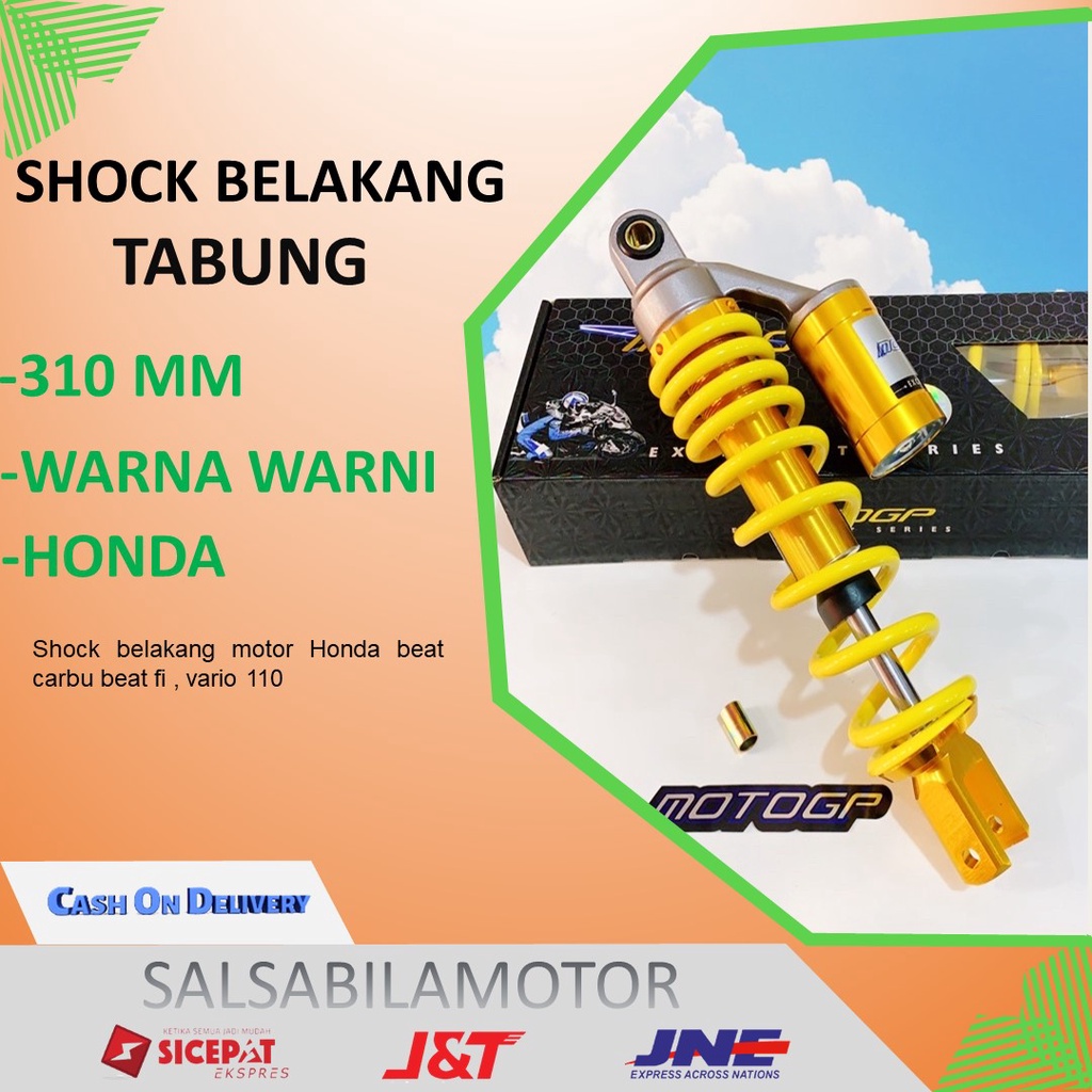 SHOCK BREAKER BEAT KARBU FI VARIO 310M  - MERAH BIRU HITAM PUTIH KUNING CROME