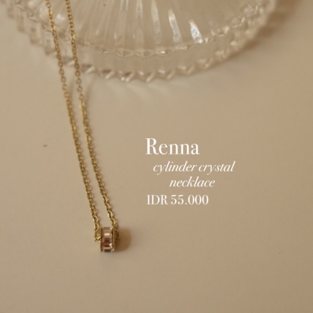 Ark.co - Renna Necklace &amp; Bracelet &amp; Double Heart kalung gelang tangan infinity circle minimalis