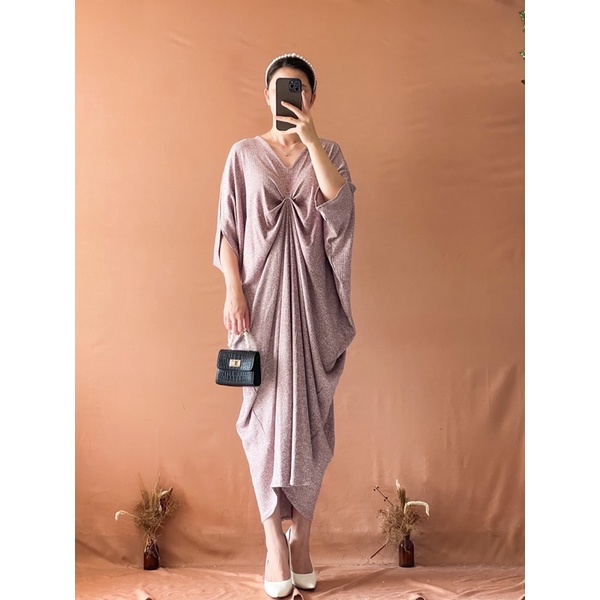 Celyn Dress (Kaftan Premium dengan Knit Comfy)