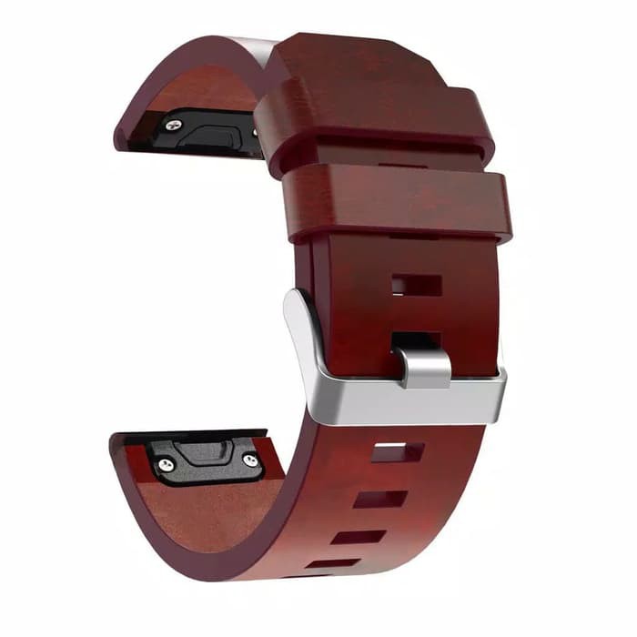 STRAP BAND GARMIN FENIX 5x 26mm Genuine Leather BROWN tali jam QUICKFIT