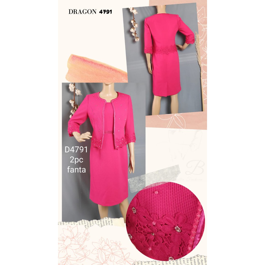 DRESS DRAGON 2PSC BAHAN KUALITAS IMPORT M-D4791