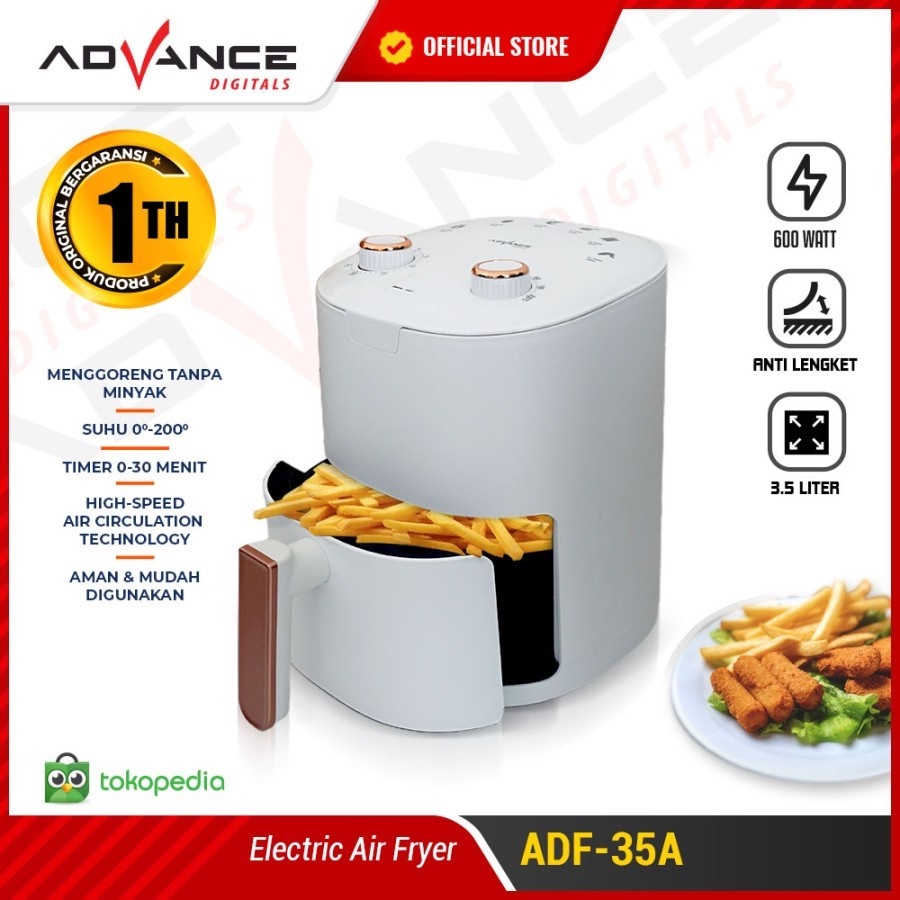 Advance Electric Air Fryer ADF-35A | Garansi Resmi 1 Tahun