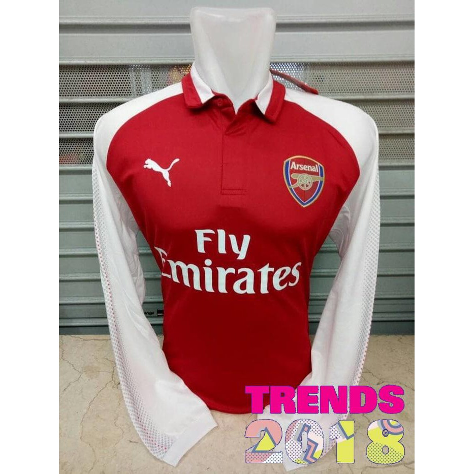 JERSEY ARSENAL HOME LONG SLEEVE 2017/2018 GRADE ORI