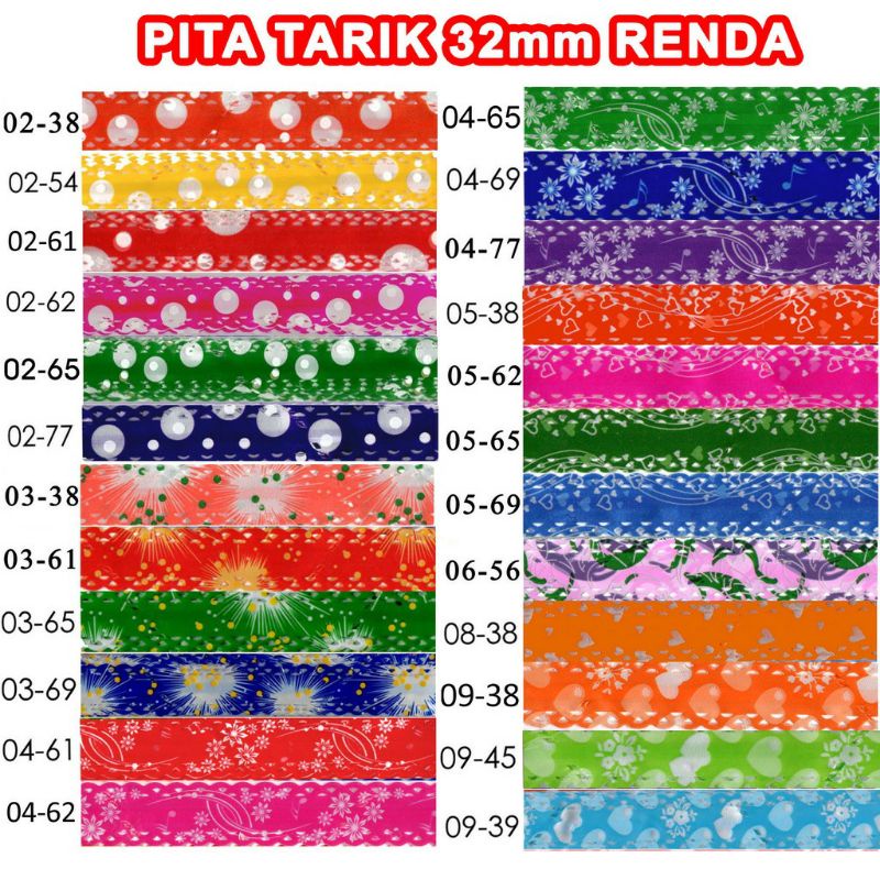 

grosir pita serut renda 32 mm serut besar hiasan parcel kado souvenir