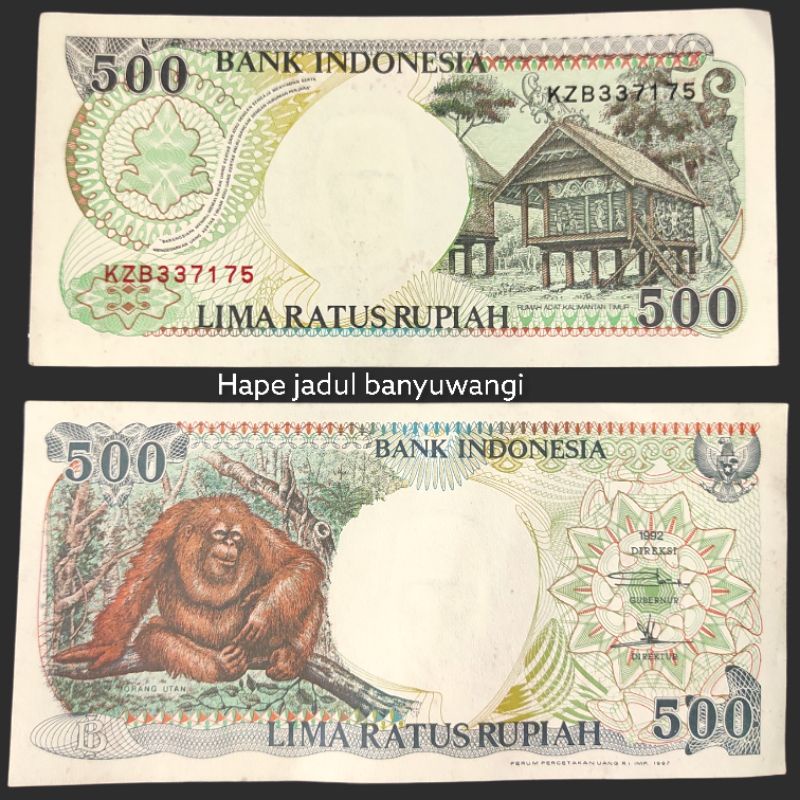 ⭐⭐⭐⭐⭐ kualitas terbaik Uang kertas asli 500 rupiah gambar monyet 1992 seperti baru