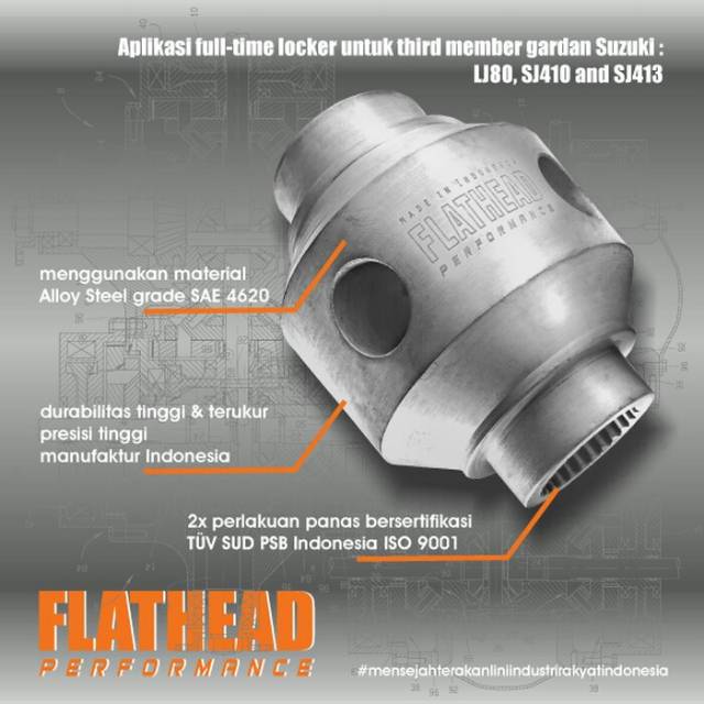 FULL TIME LOCKER FLATHEAD UNTUK JIMNY VITARA CARIBIAN