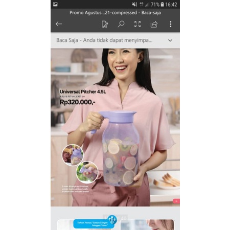 Pitcher 4,5L ungu tupperware murah by. dinakatarina