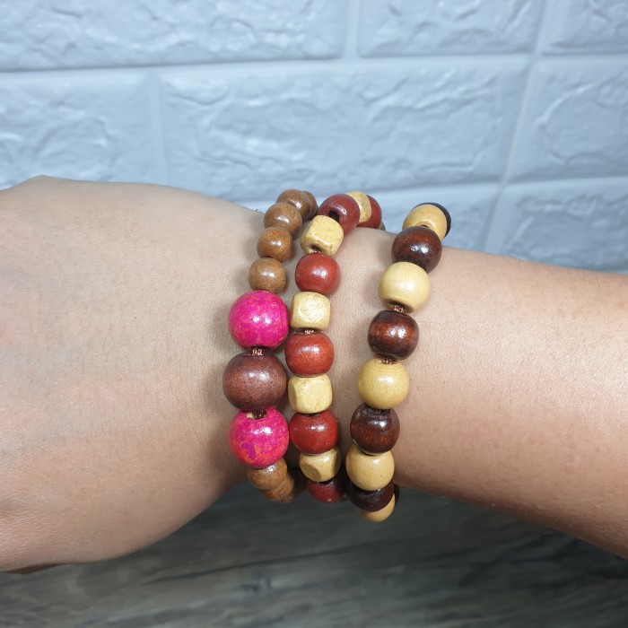 Gelang kayu asli gelang pria trandy fashion masa kini