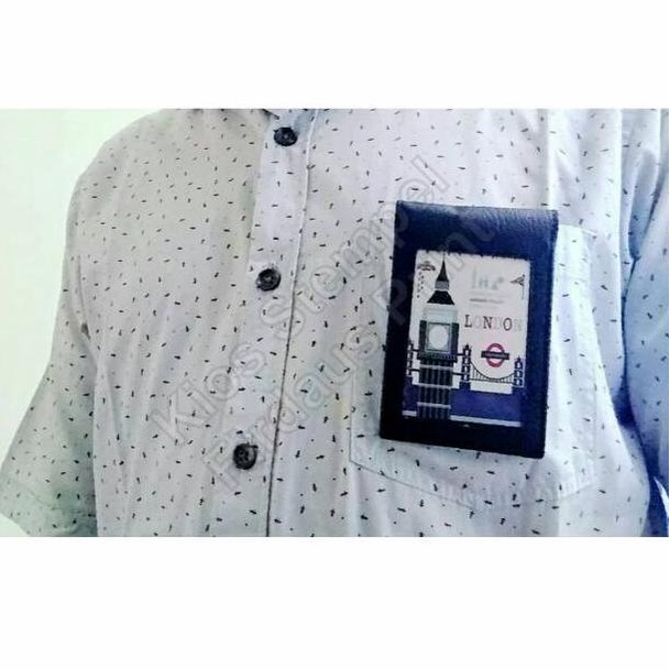 

[SKU PRODUK : DVN9L] Tempat id card name tag kulit sintetis magnet saku