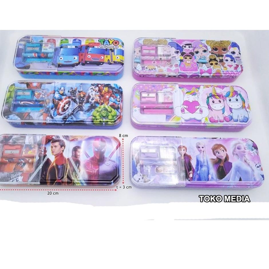 

WReady Stock Kotak Tempat Pensil Anak (Kaleng) Set Dengan Isi Bagus Murah (cc-7100) SZReady Stock Ready Stock ⌒O⌒