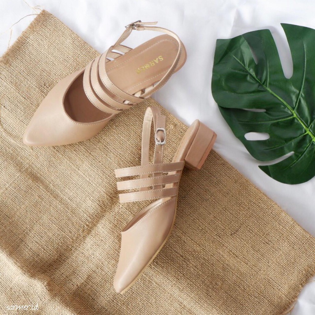GYNA MULES NUDE sepatu flat wanita (SARMER)