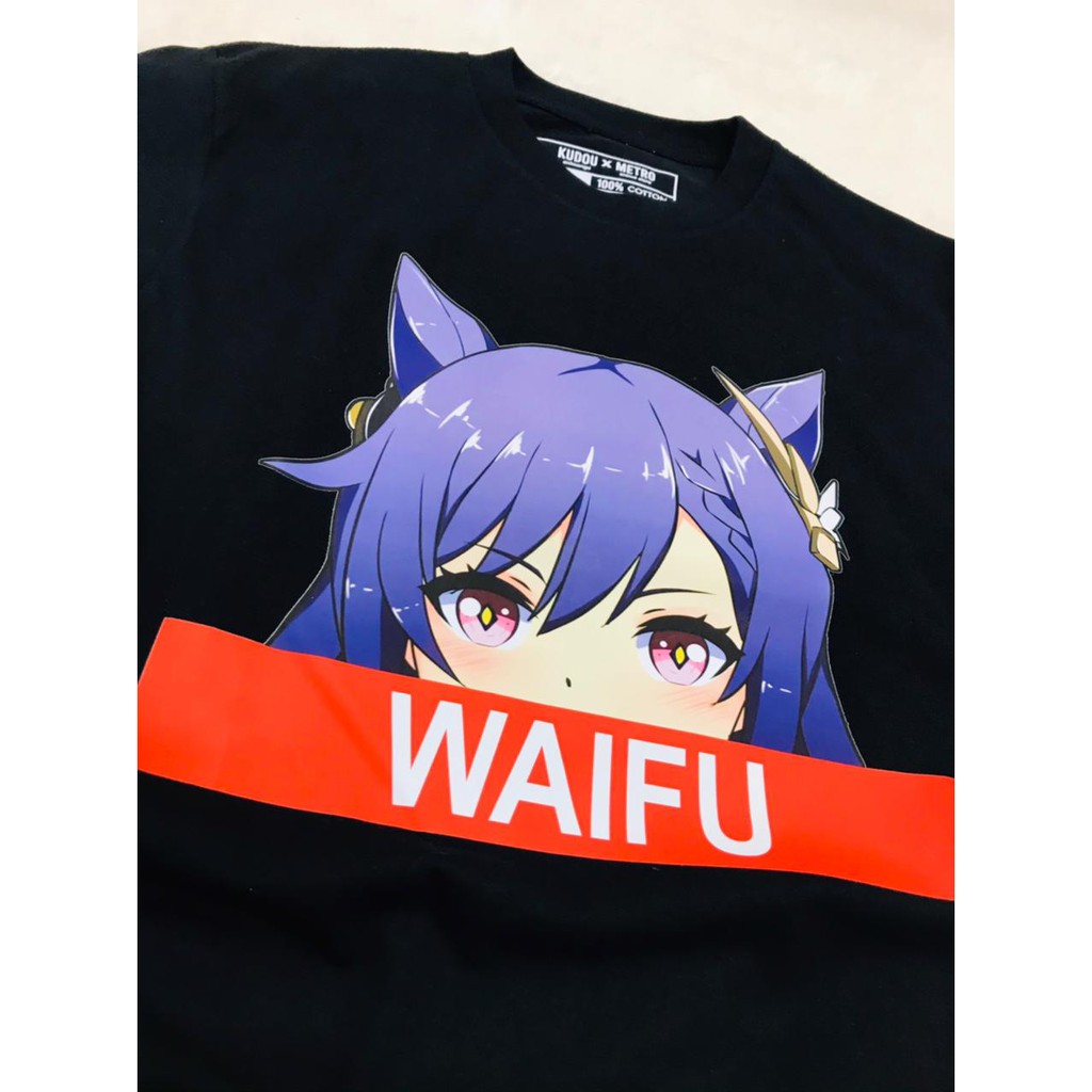 Tshirt Keqing as Waifu Genshin Impact Kawaii Girl Character