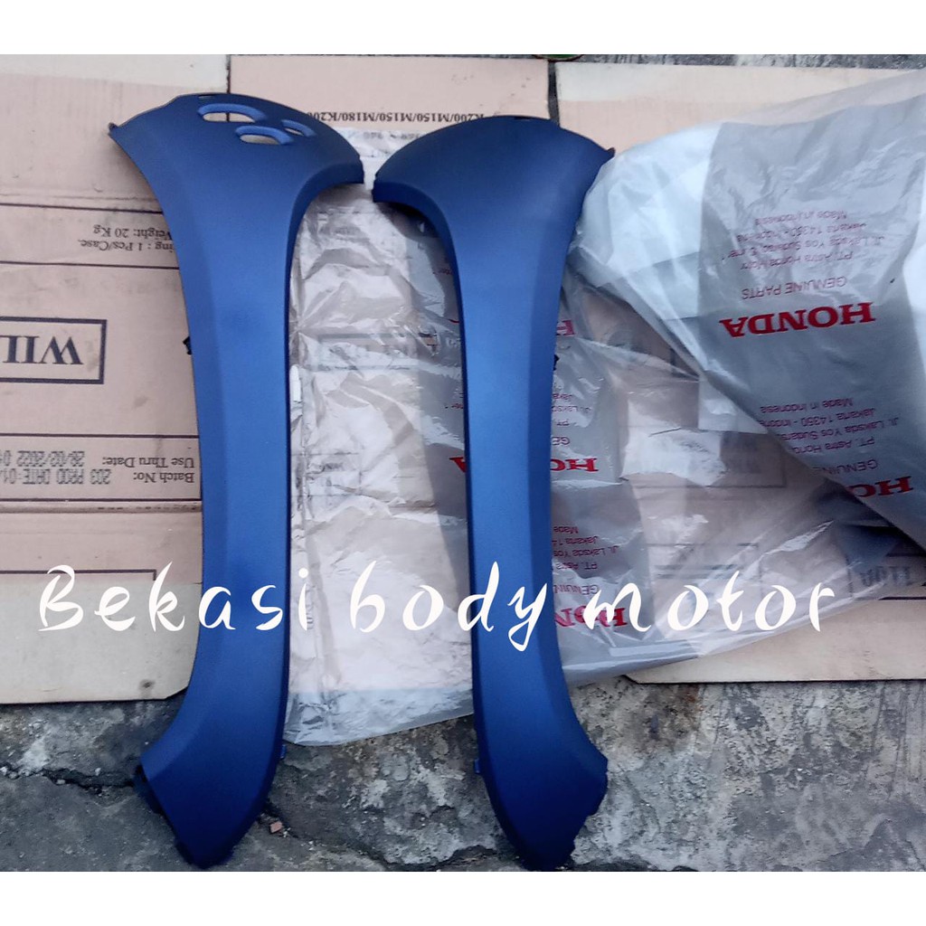 cover front kiri kanan sayap kiri kanan scoopy new led fashion blue k2f 2021 2022 blue matte biru do