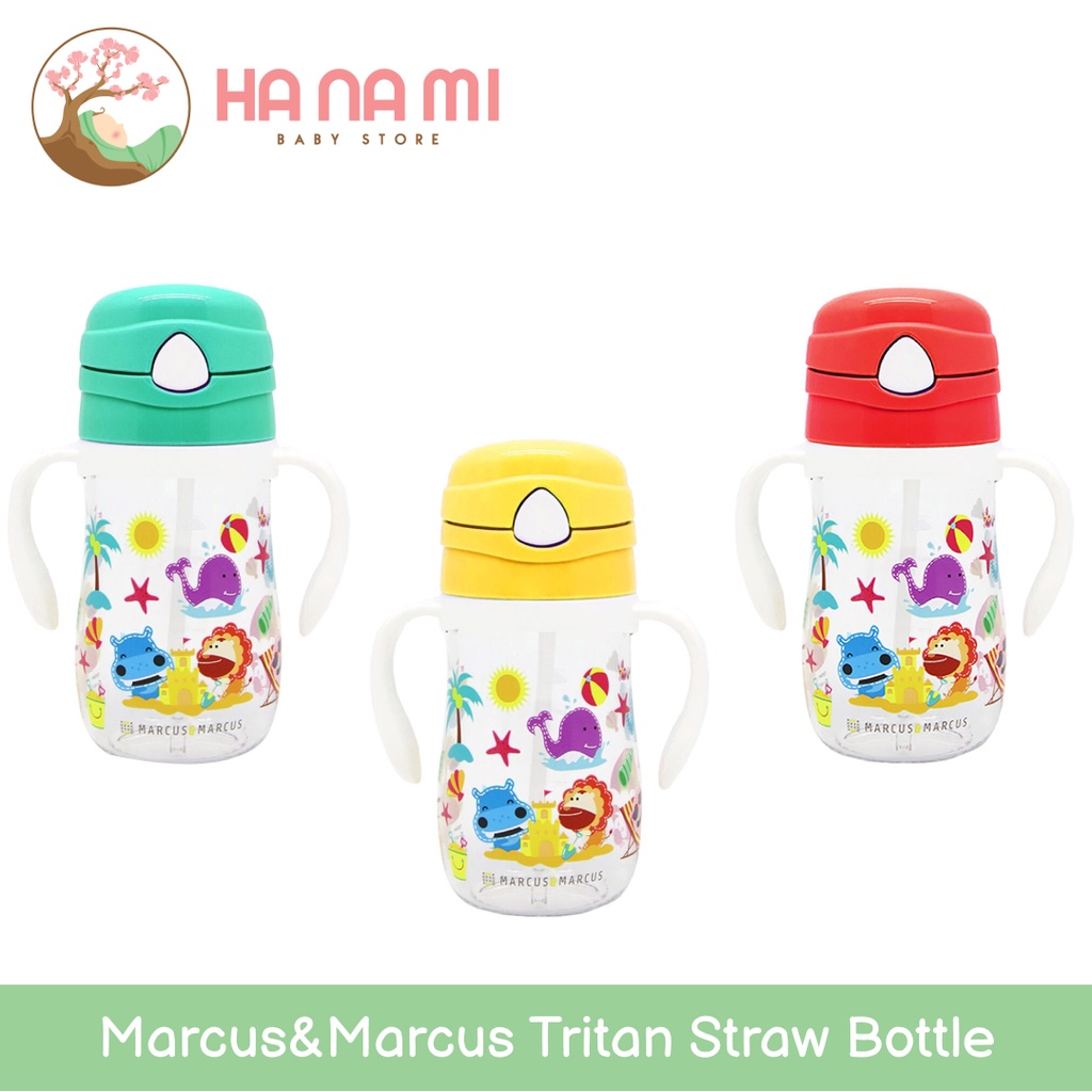 Marcus &amp; Marcus Tritan Straw Bottle / Botol Minum Anak 300ml