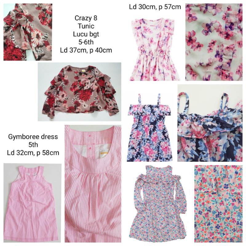 Dress Tunik Gymboree Branded Original Anak Casual Perempuan Party Baby Bayi Sisa eksport