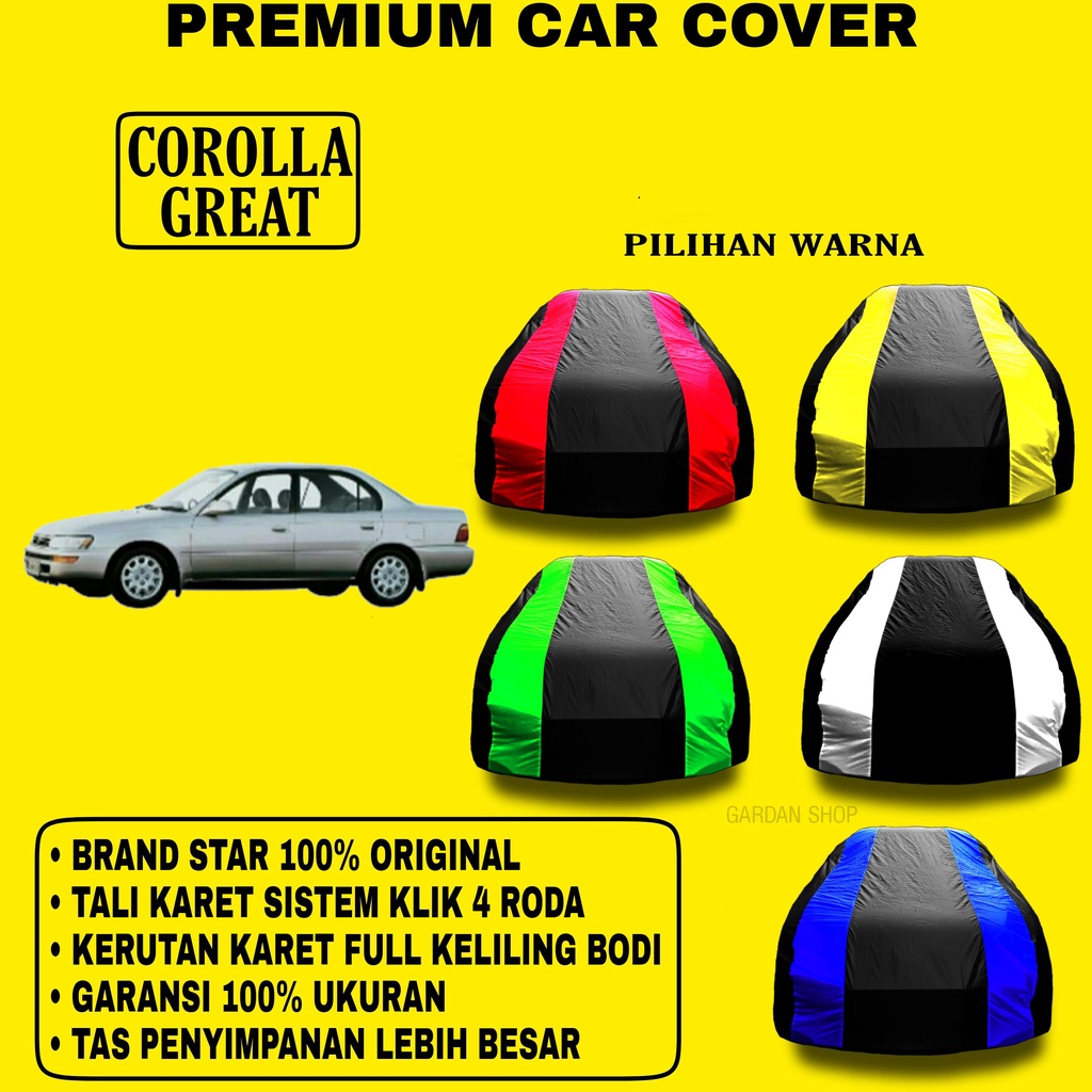 Body Cover COROLLA GREAT Garis 2 WARNA Penutup Pelindung Bodi Corolla Great PREMIUM