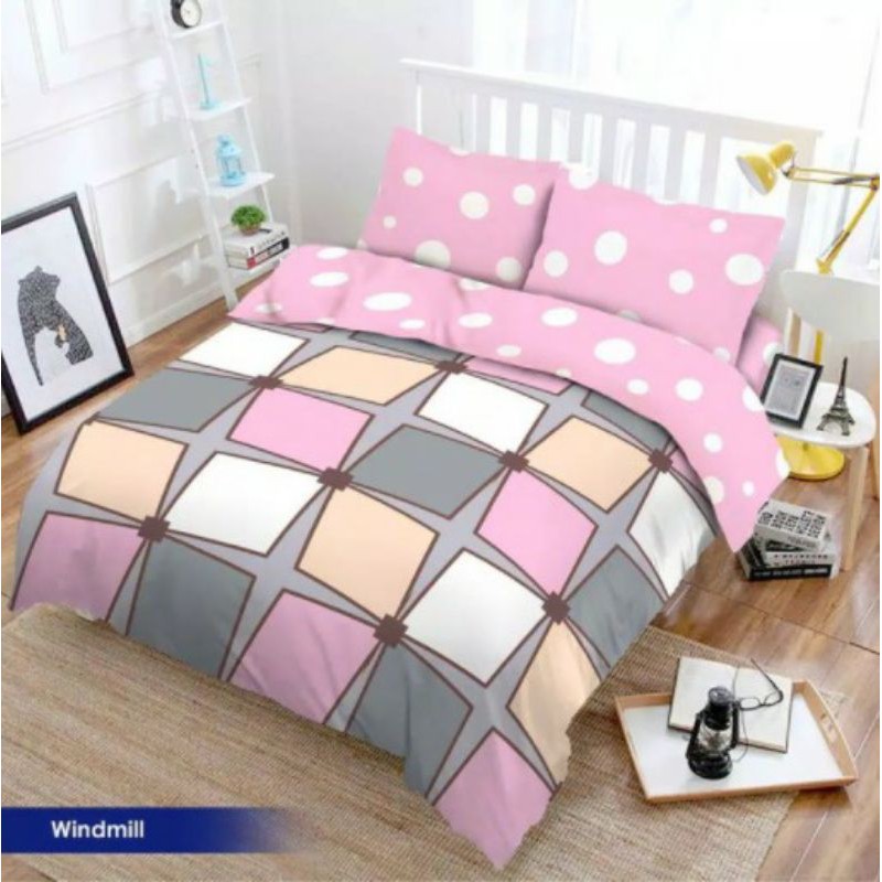 Bed Cover Vito Motif Terbaru Microtex Katun Disperse 180x200