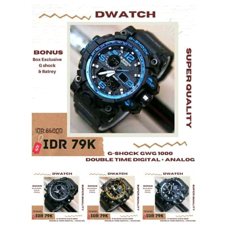 Gratis box dan baterai COD Jam tangan G-shock