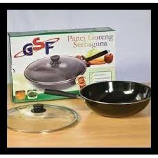 Panci Wajan Penggorengan Serbaguna Teflon Tutup Kaca GSF 1032 K / G 1032 KMK 32cm
