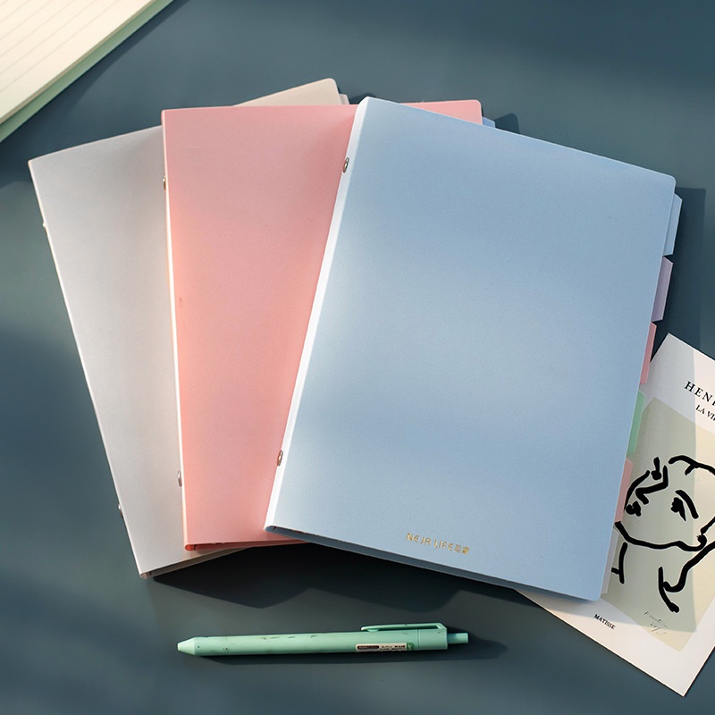 

IK6 NEJA LIFE PASTEL MORANDI A5/B5 LOOSE LEAF BINDER NOTEBOOK