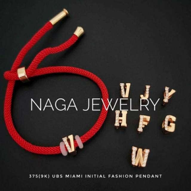 GELANG TALI NAMA INISIAL MIAMI EMAS 375