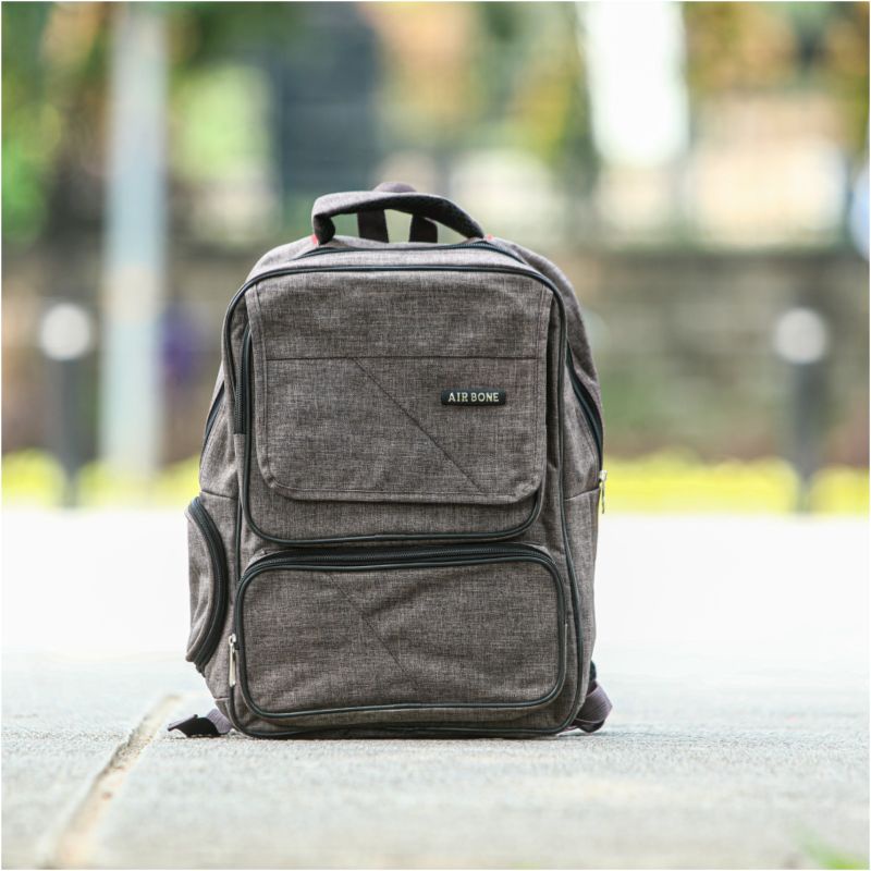 Tas Ransel Pria Laptop trendy AIR BONE Best Seller (0803) FREE Raincover Polos free ongkir