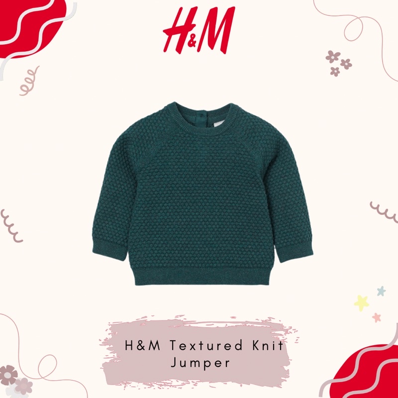 H&M Texture Knit Jumper / H&M Original / Atasan Anak Laki-Laki dan Perempuan / Sweater Anak / Sweate
