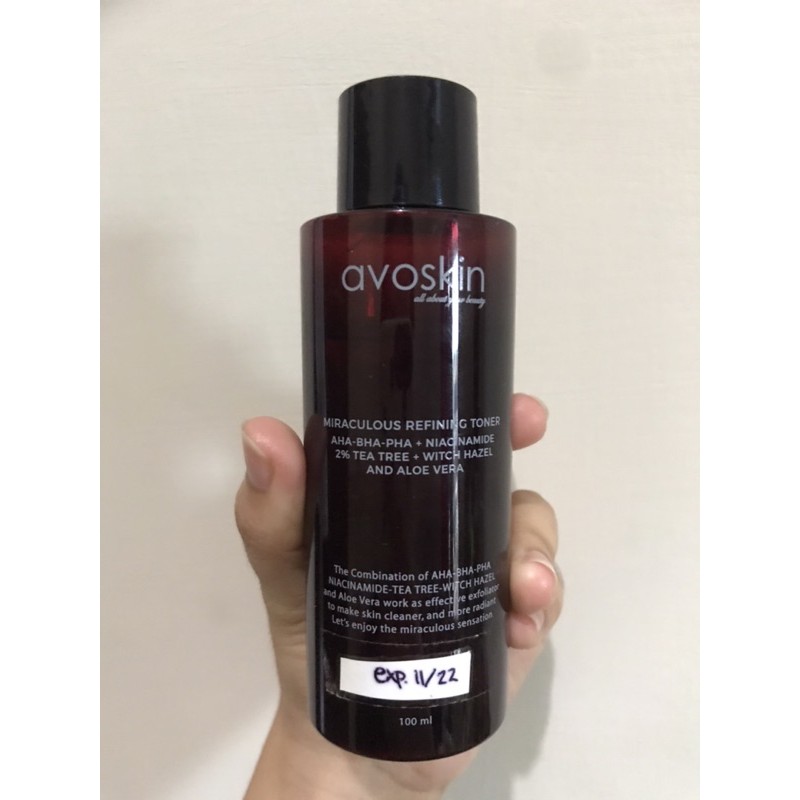 avoskin miraculous refining toner exfo toner preloved