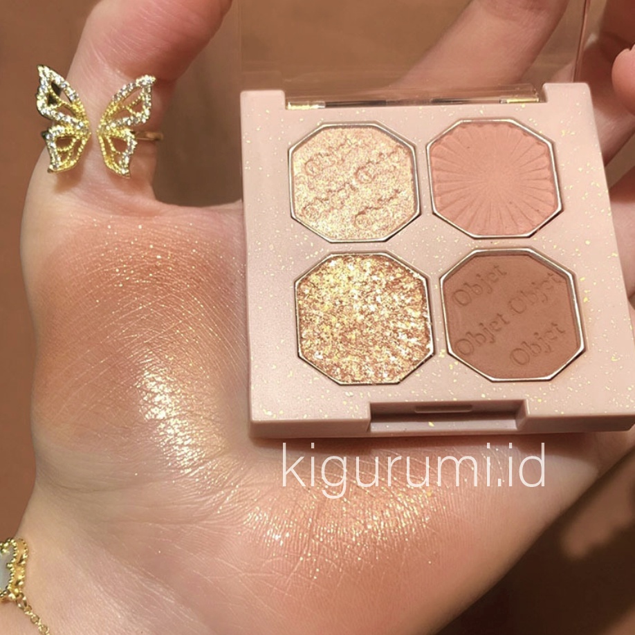 DIKALU Korean Eyeshadow Mini Jewerly Matte Pallete 4 Warna Waterproof XX050