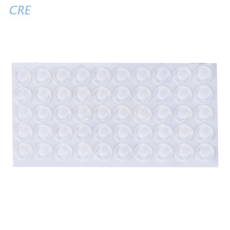 CRE  50Pcs Door Stops Stopper Silicone Cabinet Self Adhesive Bumper Damper Buffer Pad