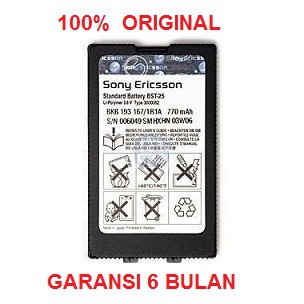 Baterai battery Sony Ericsson Battery BST-25 / T630,T610 100% original