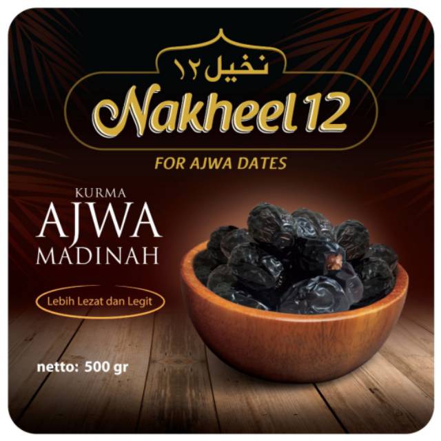 

Kurma Ajwa Madinah 500gr / Kurma Nabi / Kurma Rasul