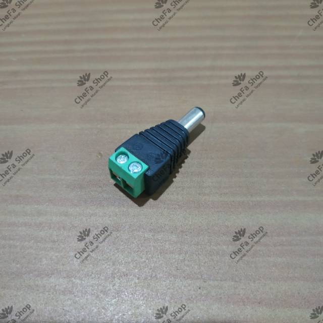 Konektor Jack DC Male 5.5 MM x 2.1 MM / Cowok 5.5MM x 2.1MM / Sekrup - Baut