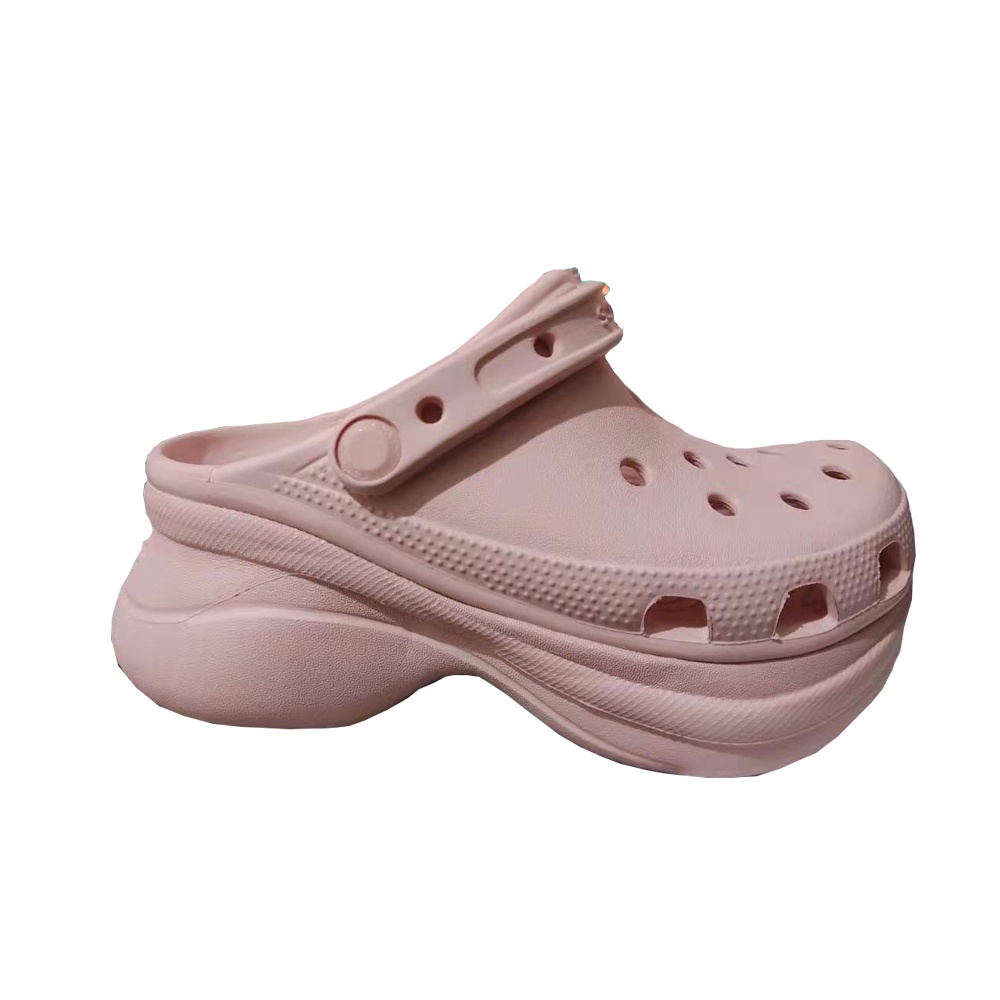 Crocs Classic Bae Clog   Sandal wanita  platform Chain Embellished Tinggi 7-8cm