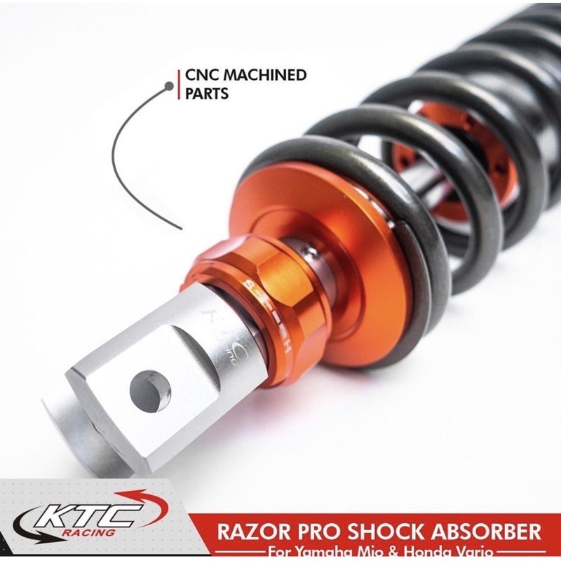 SHOCK - SHOCKBREAKER KTC RACING RAZOR PRO KLIK REBOUND NON TABUNG Universal Motor Mio, Beat, Vario 125 150, Fino, Scoopy, Lexi, Xeon, Vario 110, Spacy, Mio j, Soul GT, Genio, Xrider beat street fi karbu dll