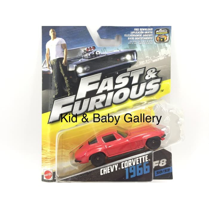 Mattel Fast & Furious CHEVY CORVETTE 1966 Diecast 1:55 HW 045