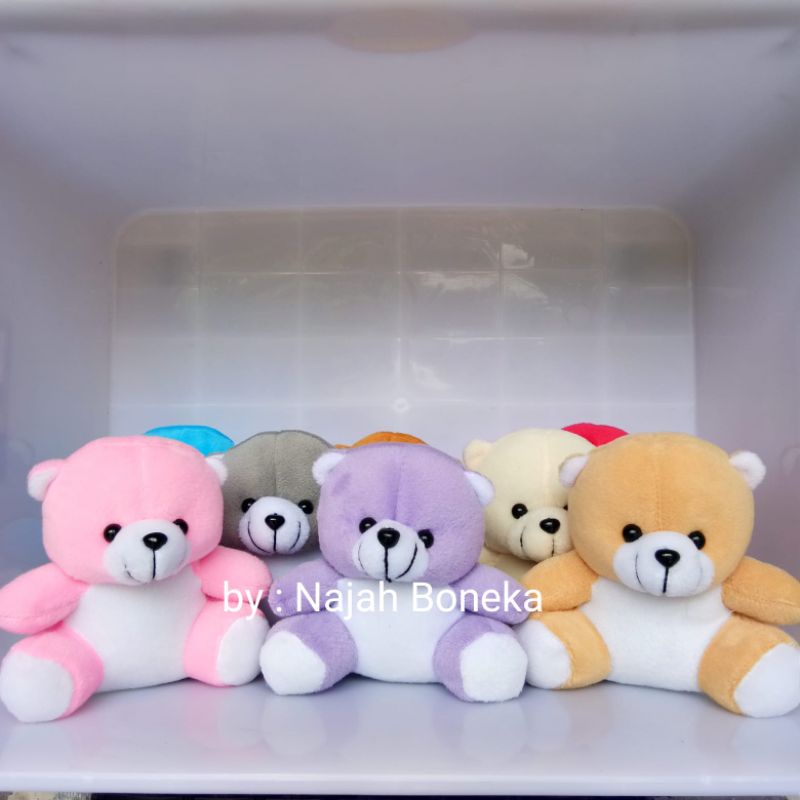 PRODUK ASLI Promo Shopee 12.12 Boneka bear mini uk 13 dan 15 cm boneka kecil bear untuk buket bunga buket wisuda souvenir dan mainan anak boneka lucu