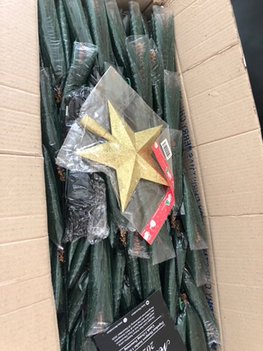 Pohon Natal Premium Murah 2 Meter 7 Feet Pine Christmas Tree Jarum Polos Salju Gold Emas