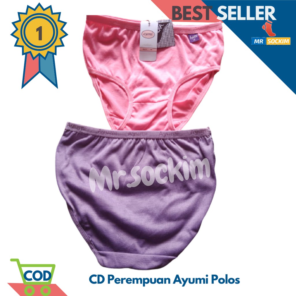 5 Pcs Celana Dalam Wanita Dewasa Katun Polos (CD Perempuan M- XXL 052 Ayumi Collection)