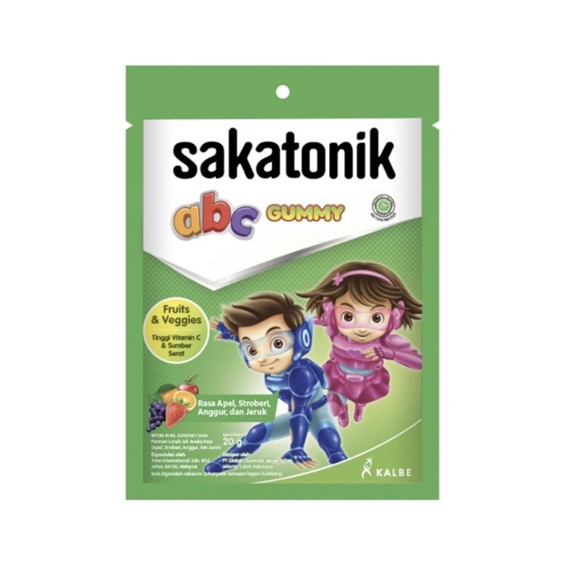 Sakatonik abc gummy fruits &amp; veggies per sachet ( buah dan sayur )