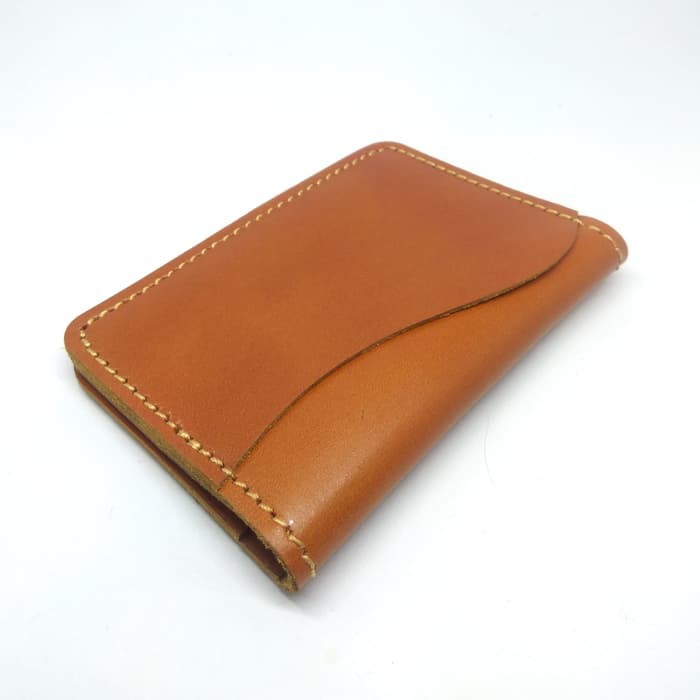 dompet kartu kulit asli card wallet warna tan PHWL266